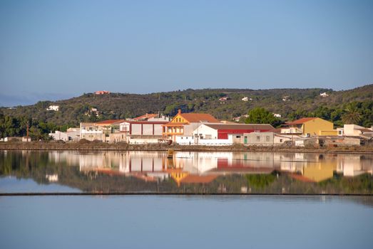 Saline on the island of Carloforte, Sardinia Italy