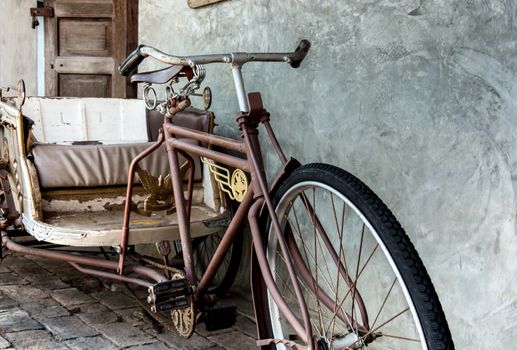 Old three-wheeler,Thailand tricycle in vintage style