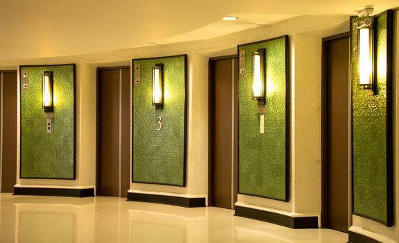 hotel corridor green Elevator
hotel