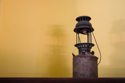 Old lantern on the wall