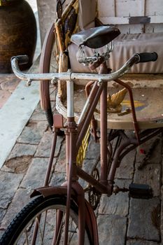 Old three-wheeler,Thailand tricycle in vintage style