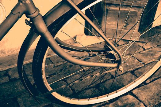Vintage bicycle detail close up