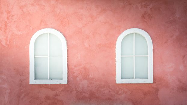 light on Vintage window on nice color cement wall can be used for background