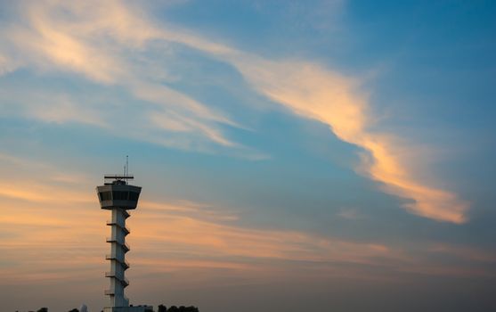 Air Traffic Control tower Sunset Sky