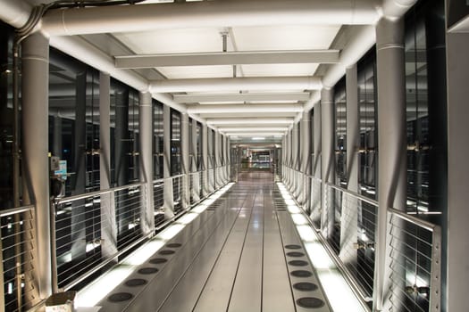 Travelator Tunnel in Airport Concourse