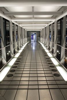 Travelator Tunnel in Airport Concourse