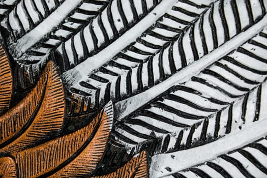 Close up detail of a statue's eagle feathers