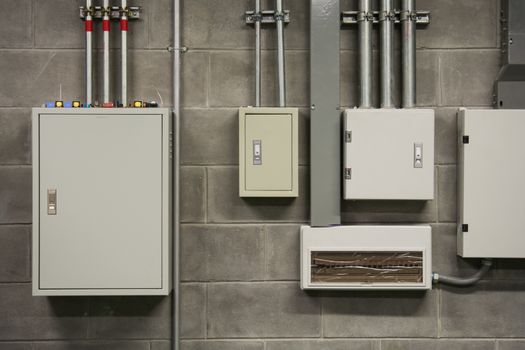 power supply boards on the wall