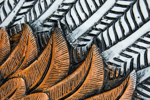 Close up detail of a statue's eagle feathers