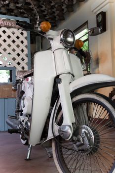 vintage Motorcycle detail in the room