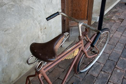Old three-wheeler,Thailand tricycle in vintage style