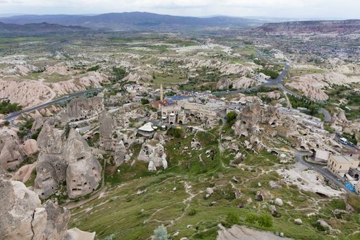 Open air landscape in Goreme national park. Cappadocia, Anatolia, Turkey.