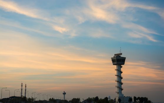 Air Traffic Control tower Sunset Sky