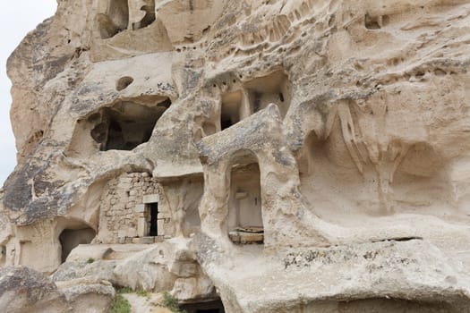 Cave houses Cappadocia cut in the rocks by Cappadocian Greeks