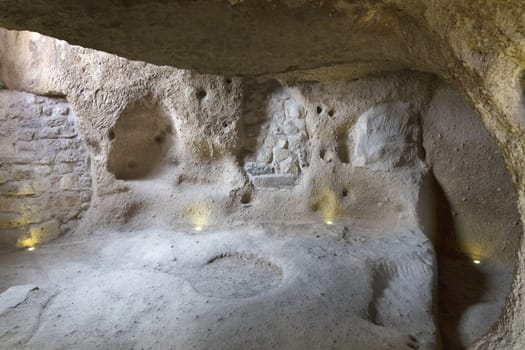 Cave houses Cappadocia cut in the rocks by Cappadocian Greeks