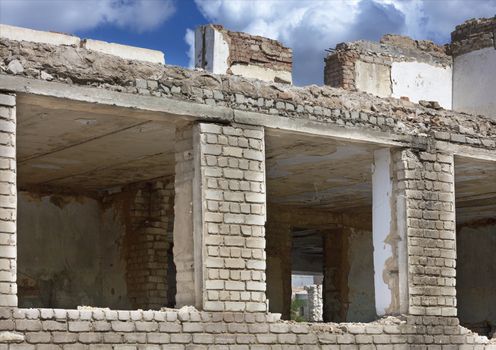 Ruined houses, grief and burnt territories, as a result of the arrival of the russian world on the territory of Ukraine, Georgia, Syria
