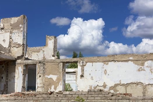 Ruined houses, grief and burnt territories, as a result of the arrival of the russian world on the territory of Ukraine, Georgia, Syria
