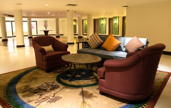sofa in Modern lobby for five stars hotel