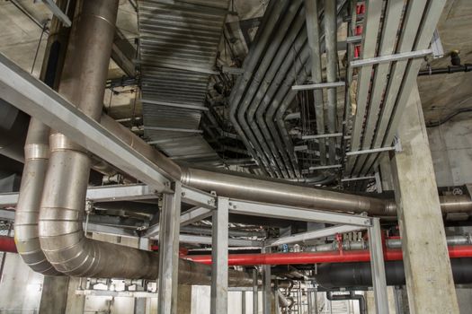 Big pipe under the building underground