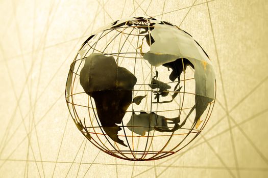 worldwide or global business in contemporary modern style