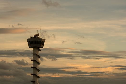 Air Traffic Control tower Sunset Sky