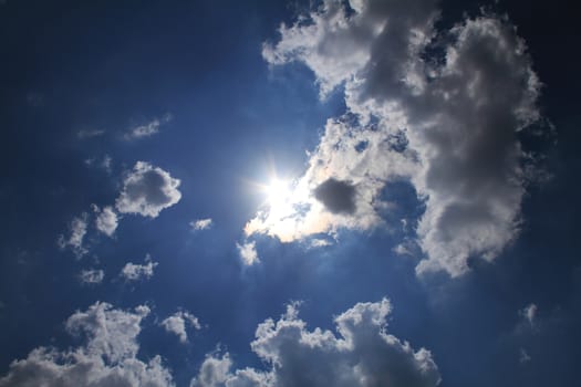 natural cloudy blue clear sky