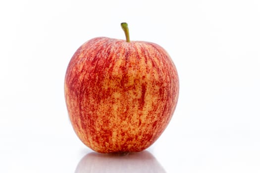 A red apple isolated on a white background, Apples are one of the most popular fruits for health benefits.