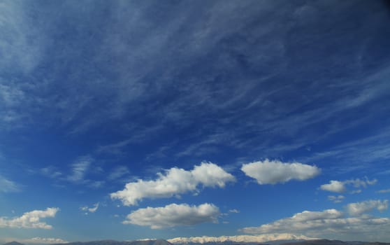 natural cloudy blue clear sky