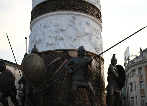 macedonia soldier monument in Skopje, Macedonia
