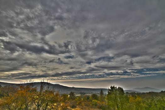 natural landscape panorama in day