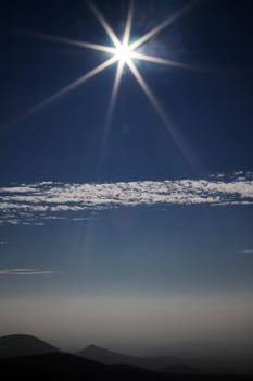 blue sky panorama natural area