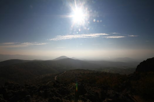 blue sky panorama natural area