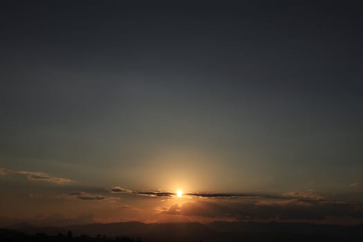 Red purple orange sunset sky landscape