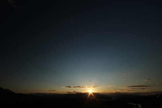 Red purple orange sunset sky landscape