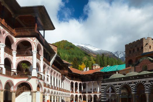 Rila Mountains, Bulgaria - 8 October 2017: Rila Monastery