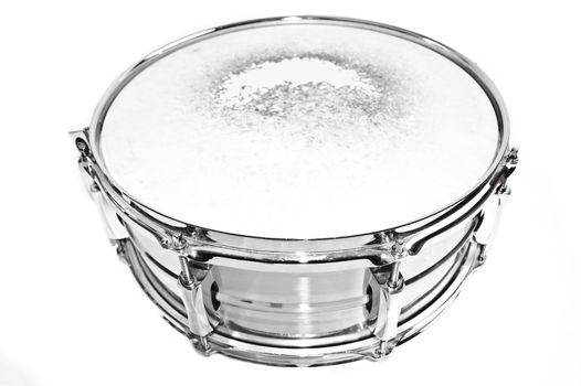 Music conceptual image. Drum snare on isolated background.