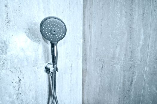 Handshower in the bathroom. Closeup.