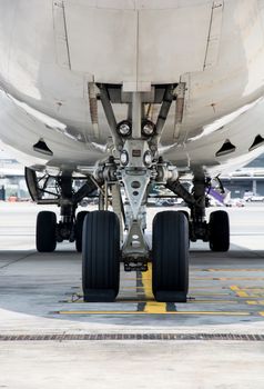 Airplane parked at the airport