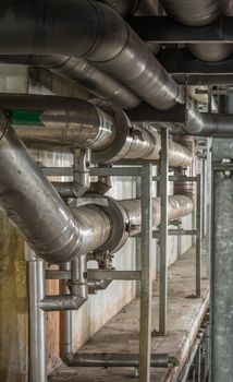 Big pipe under the building underground