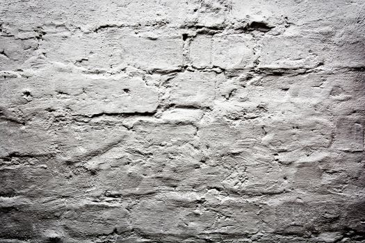 White grunge empty brick wall. Background conceptual image.