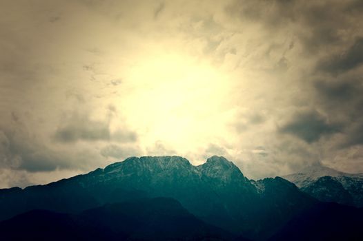 Giwewont in Tatry Mountains. Nature landscape in mountains.