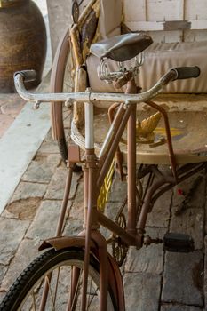 Old three-wheeler,Thailand tricycle in vintage style