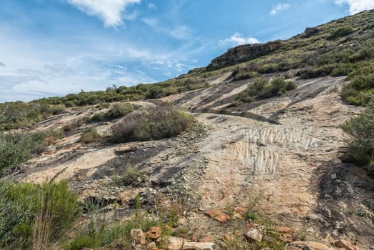 An off-road trail at Uithoek near Fouriesburg in the Free State Province