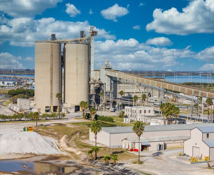 Shipping operation at a busy industrial port in Tampa