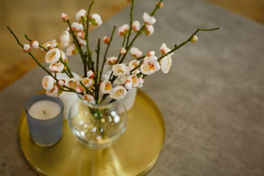 A vase of flowers on a table. High quality photo