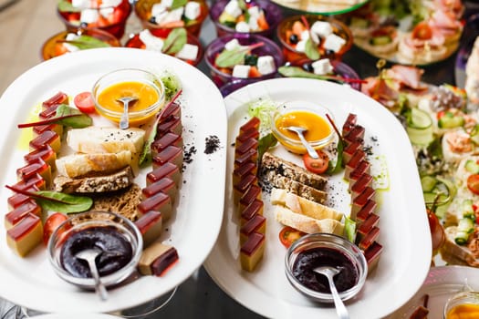 A plate of food on a table. High quality photo