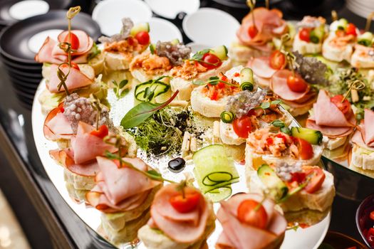A dish is filled with food. High quality photo