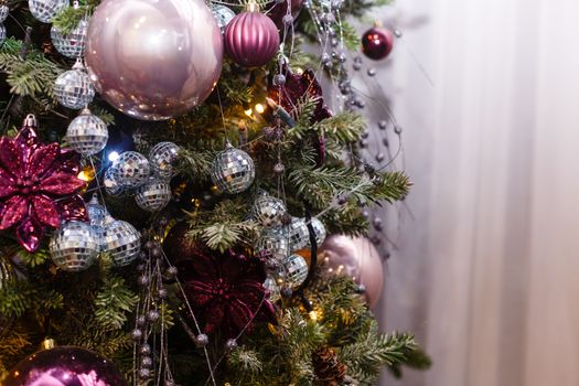 A close up of a christmas tree. High quality photo