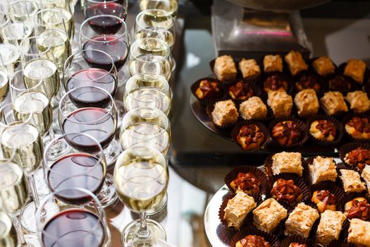 A bunch of food sitting on a table. High quality photo