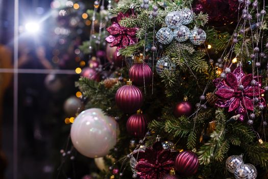 A close up of a christmas tree. High quality photo